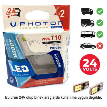 Photon T10 W5W 24V Beyaz Led