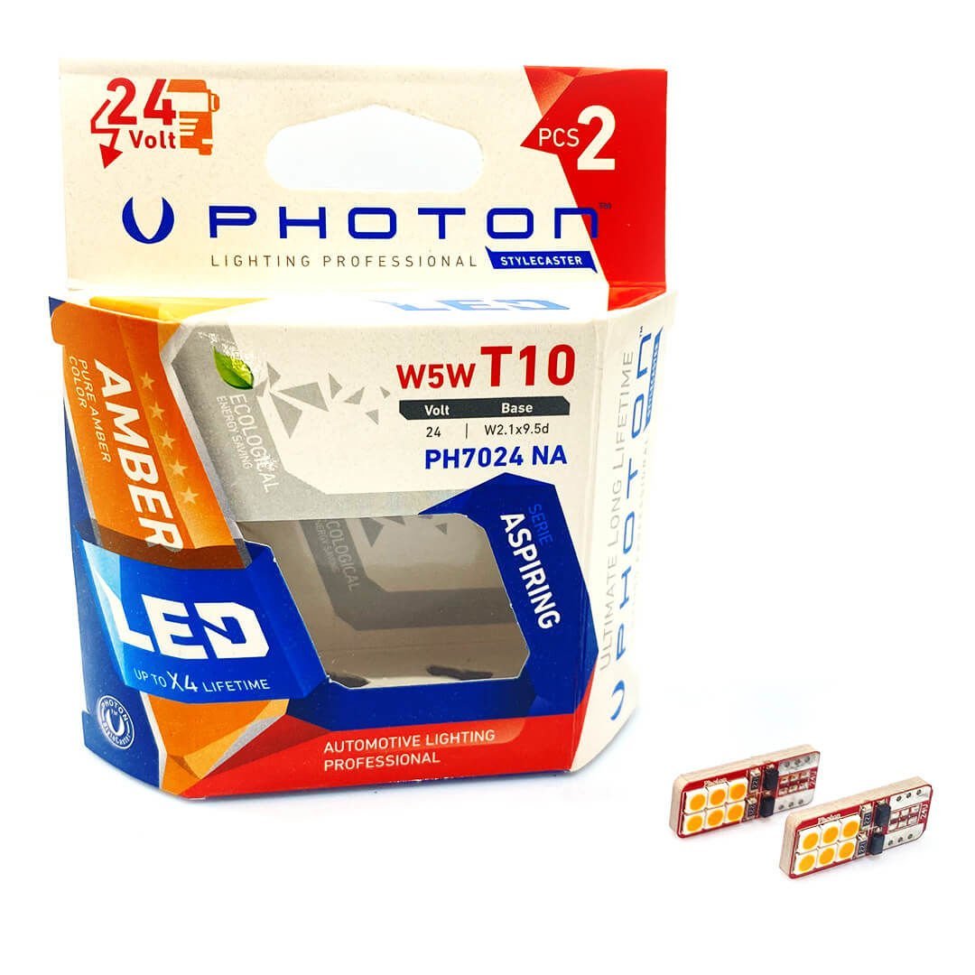 Photon T10 W5W 24V Turuncu Led