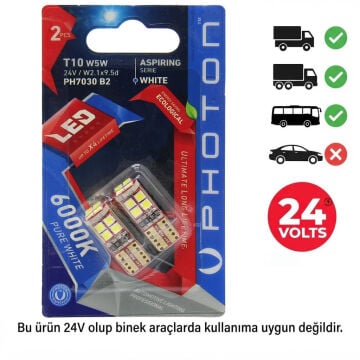 T10 W5W 24V Led Beyaz