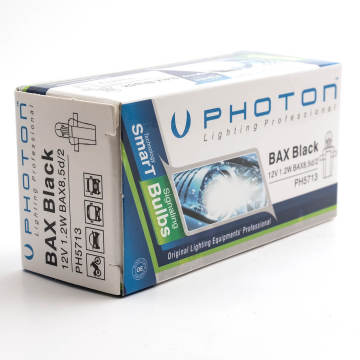 Photon Bax 12V 1.2W Siyah Ampul