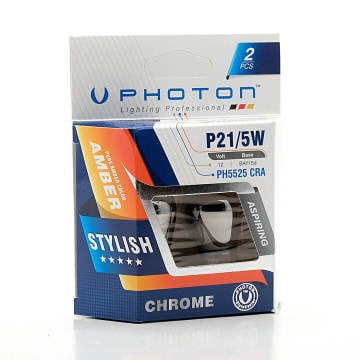 Photon P21/5W Chrome 12V 1016 Natural Amber