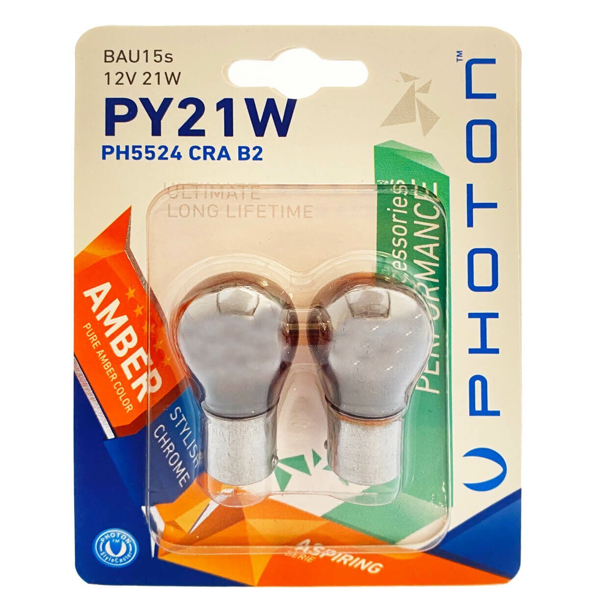Photon P21W Chrome 12V 93 Turuncu PH5524 CRA B2